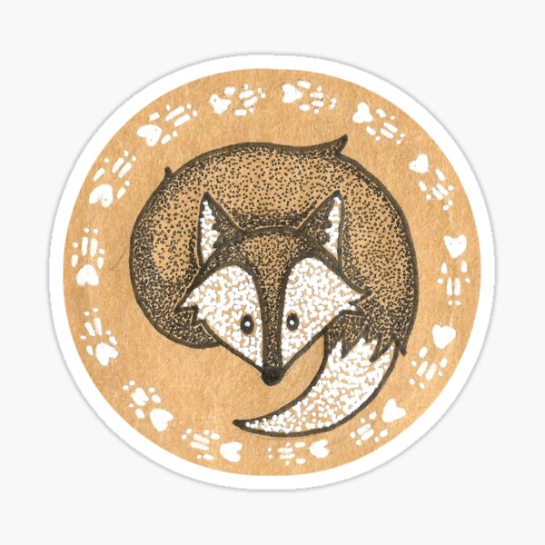 snow fox Sticker