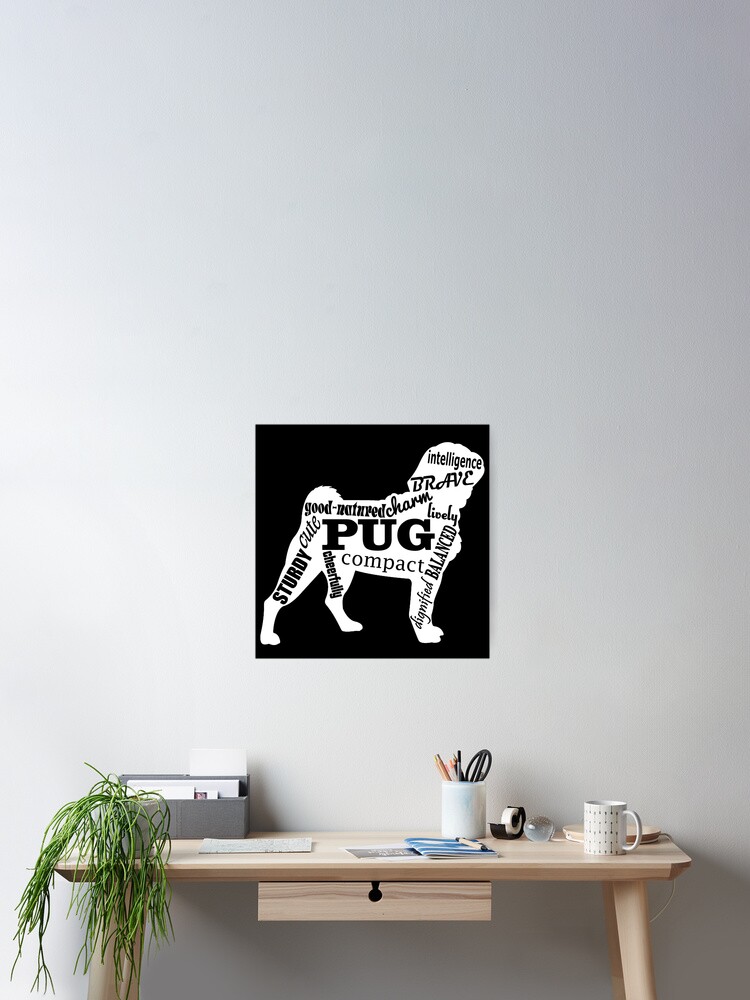 Thumbnail 2 of 3, Poster, pug designed and sold by ArtjomDesign.