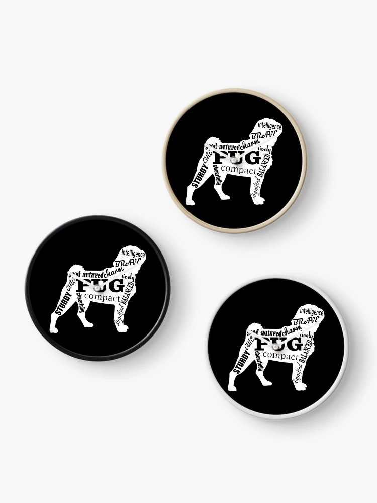 Thumbnail 3 of 4, Clock, pug designed and sold by ArtjomDesign.