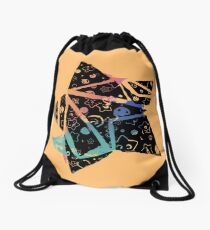 Inked Colorful Star Tilted Drawstring Bag