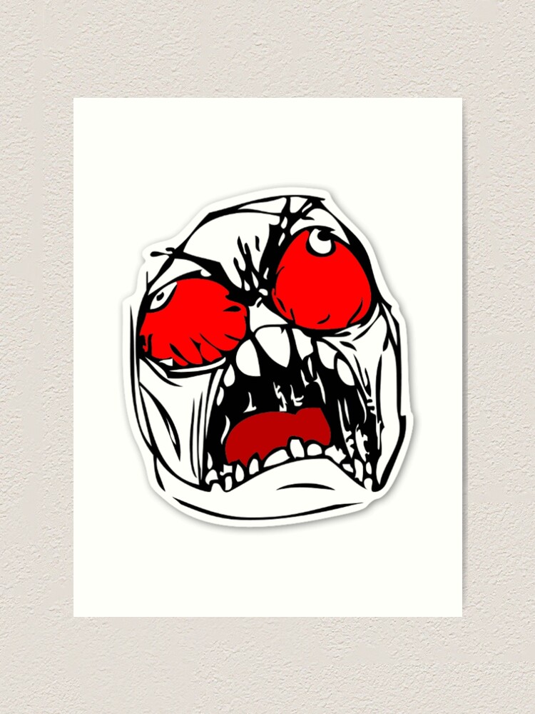 Angry guy meme face for any design Royalty Free Vector Image