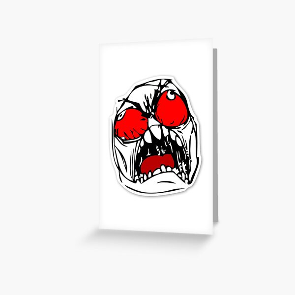 Creepy happy troll face Greeting Card for Sale by OHatef