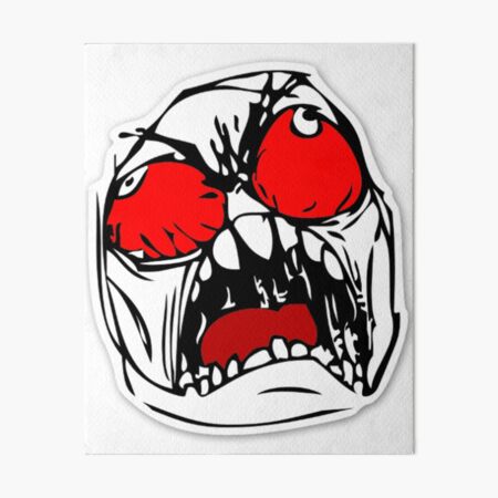 Creepy happy troll face | Art Board Print