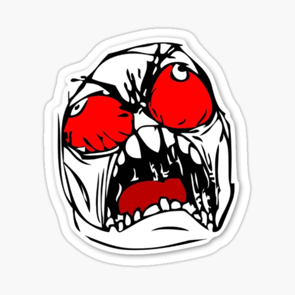 Rage Face meme Sticker for Sale by Aiden93