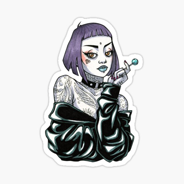 Item preview, Riot Grrrl with lollypop designed and sold by HellgaProtiv.
