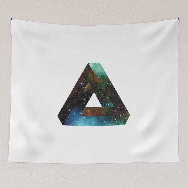 Item preview, Universum in a Penrose triangle illusion - up pointing - white border designed and sold by knappidesign.