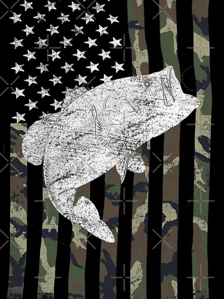 Camouflage Flag Bass Fishing Angler by njdopla