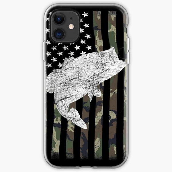 Camouflage Flag Bass Fishing Angler iPhone Soft Case