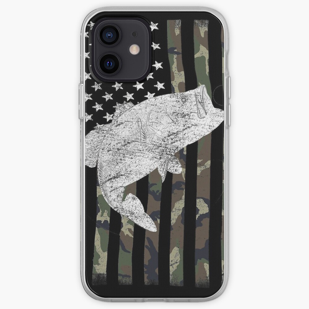 Camouflage Flag Bass Fishing Angler iPhone Case & Cover