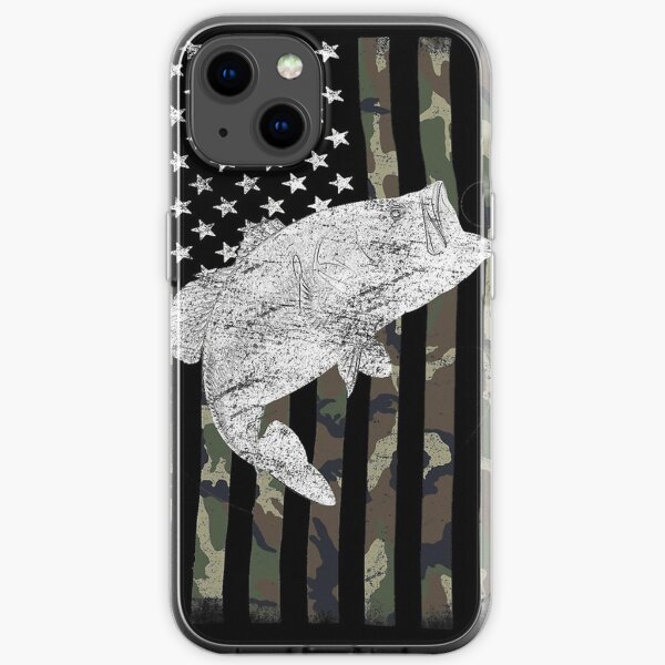 Camouflage Flag Bass Fishing Angler iPhone Soft Case