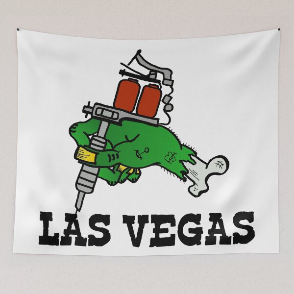 Item preview, LAS VEGAS - monster tattoo - black designed and sold by Marcel Wirth.
