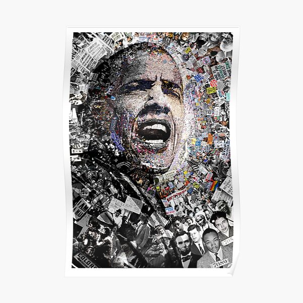 "I Am Not A Perfect Man," Obama Civil Rights and Protest Collage Poster