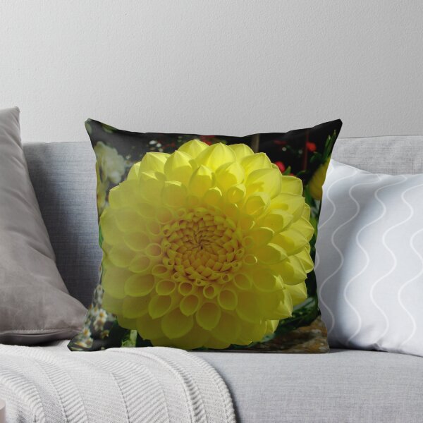 Item preview, yellow dahlia in the border designed and sold by Babz Runcie.