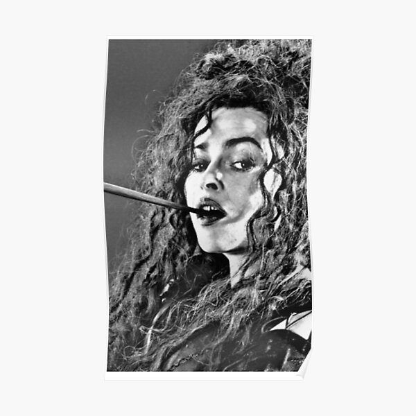 Harry Potter illustration ART PRINT Bellatrix Lestrange Black and White