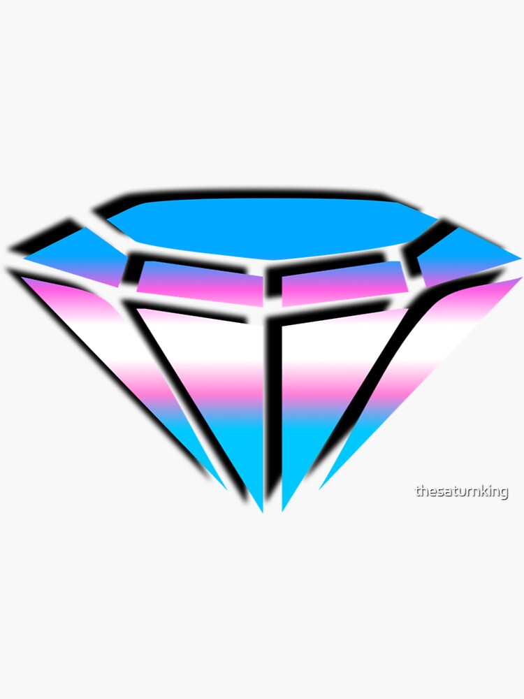 Diamond Transgender Pride Logo Sticker For Sale By Thesaturnking Redbubble 