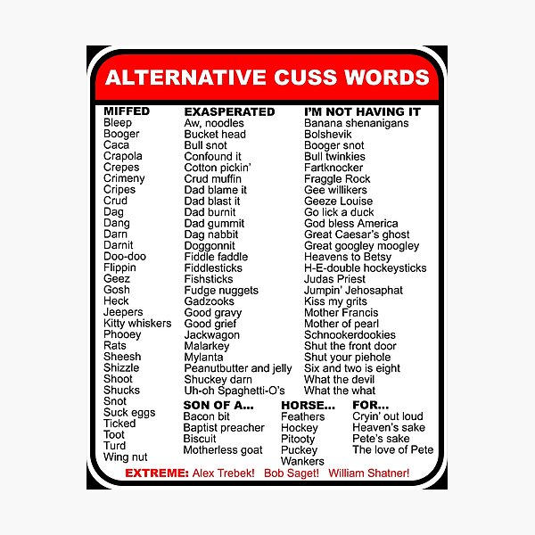 alternative-cuss-words-photographic-print-for-sale-by-gentryracing