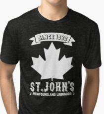 St. John's Shirt Newfoundland Labrador Canada Maple Leaf Tee Tri-blend T-Shirt