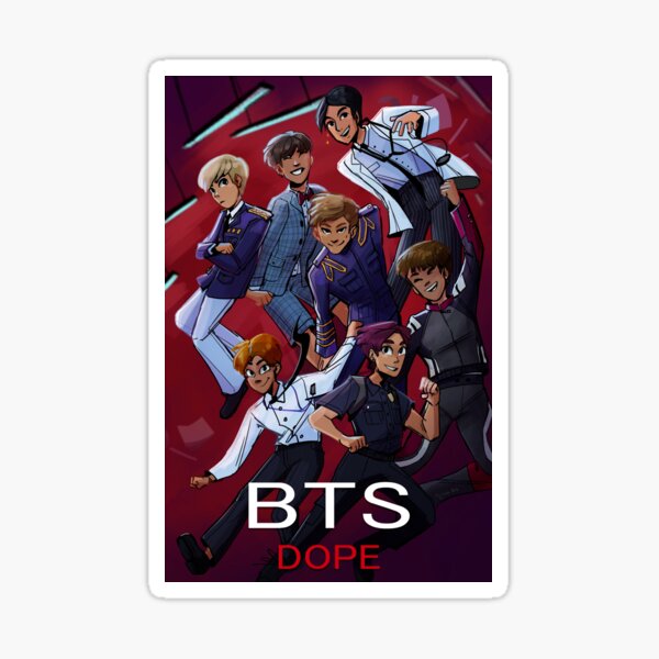 BTS Dope Polaroid Sticker Set – dreajournals