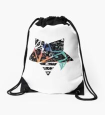 Inked Colorful Star Rotated Drawstring Bag