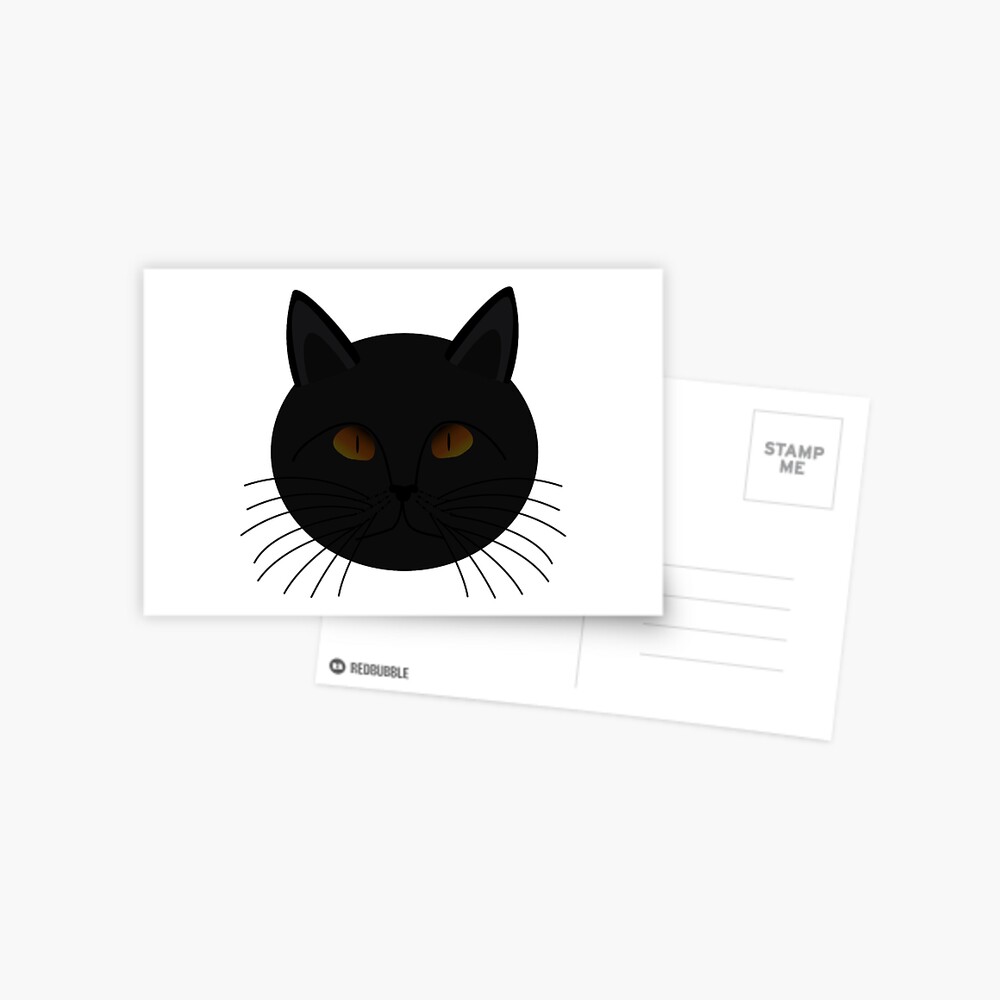 Carte De Vœux Chat Malefique Noir Malchance Chat Malheur Superstition Par Steffnator Redbubble