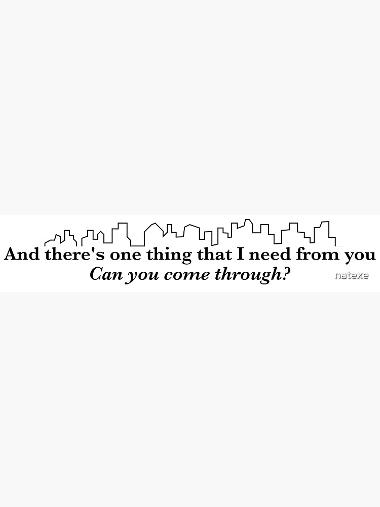 jeremy-zucker-can-you-come-through-lyrics-quote-sticker-for-sale-by