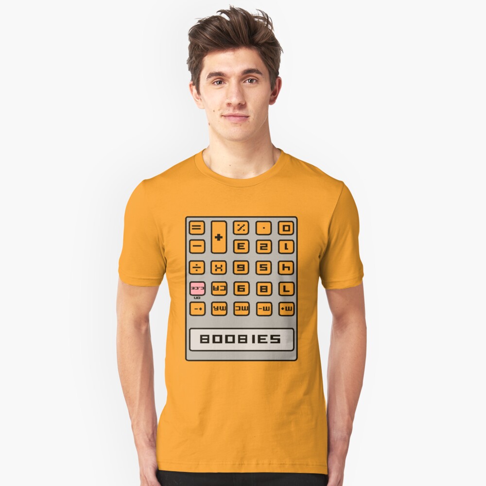 Caculator Message : Boobies Slim Fit T-Shirt