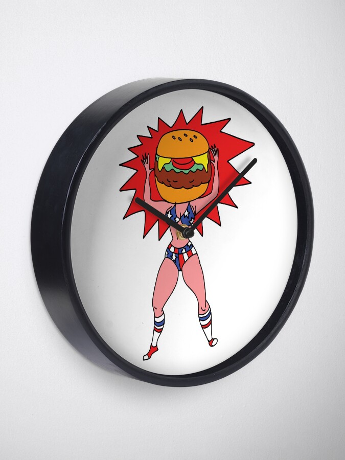 Alternate view of Hamburger Head Clock