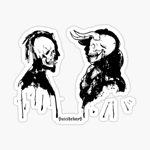 SuicideboyS $uicideboy$ Art Outlines Demons Sticker