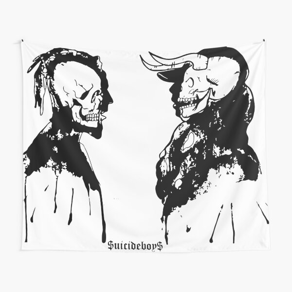 SuicideboyS $uicideboy$ Art Outlines Demons Tapestry