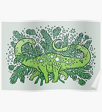 Winter Solstice Sauropod | Evergreens Palette Poster