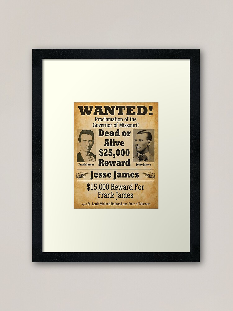 Alternate view of Wanted James Gang Framed Art Print