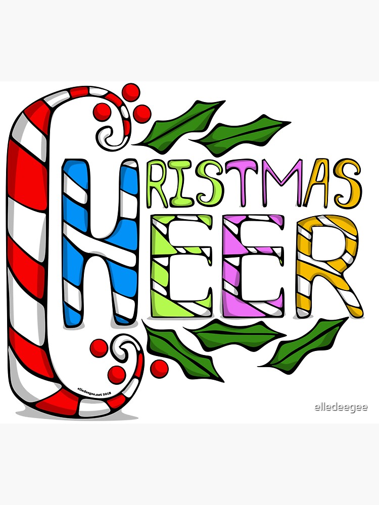 Christmas Cheer lettering by elledeegee
