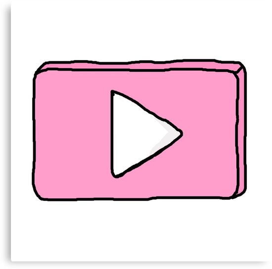“Pink YouTube logo” Canvas Prints by poppetini | Redbubble