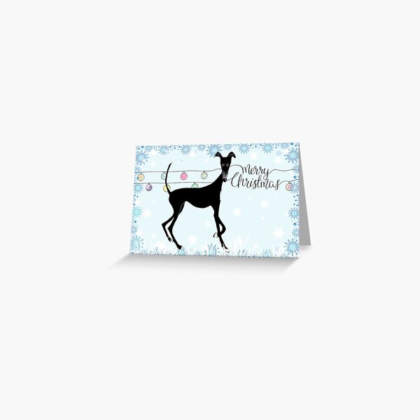 Item preview, Greyhound Sighthound Merry Christmas designed and sold by HoundieLover.
