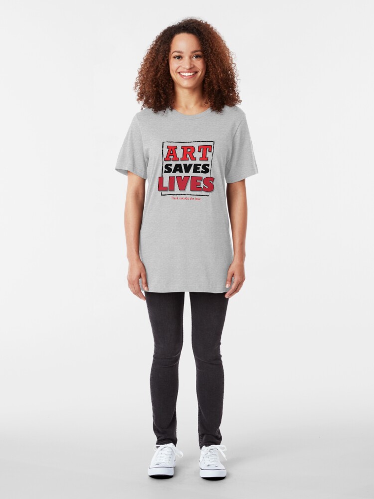 Alternate view of spread the GOSPEL of ART Slim Fit T-Shirt