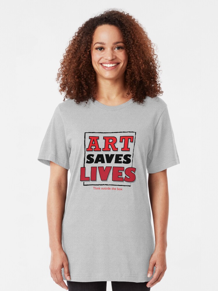 Alternate view of spread the GOSPEL of ART Slim Fit T-Shirt