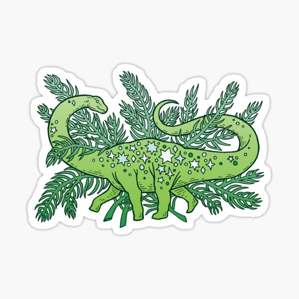 Winter Solstice Sauropod | Evergreens Palette Sticker