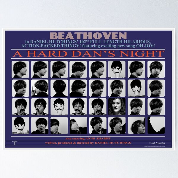 Hard Dan's Night - Beathoven Movie Poster Poster