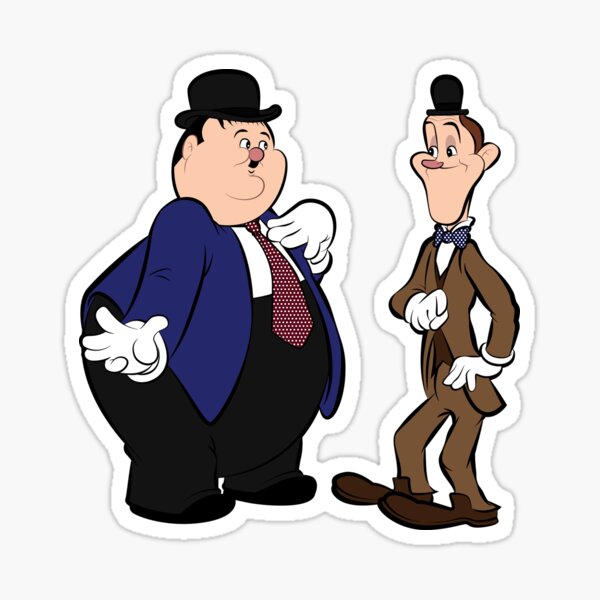 Laurel and Hardy Sticker
