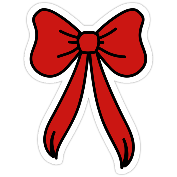 "big red bow" Stickers by teegs | Redbubble