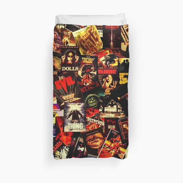 Horror Movies Collage Duvet Cover