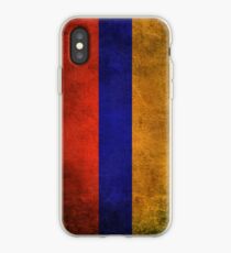Old and Worn Distressed Vintage Flag of Armenia iPhone Case