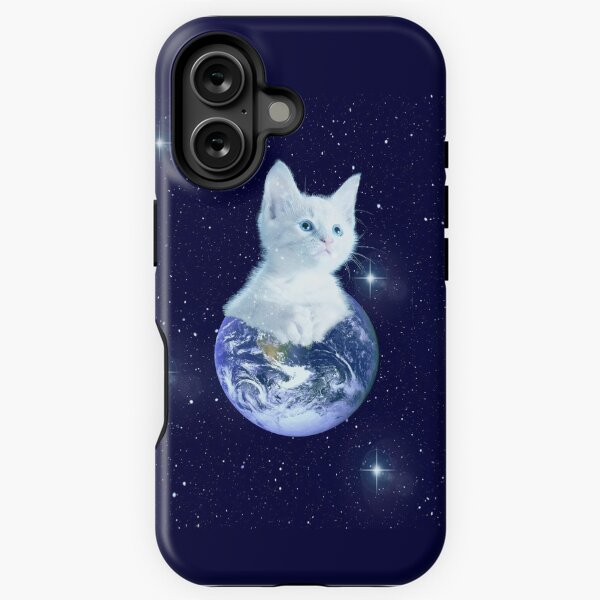 Space Baby Cat auf der Erde iPhone Robuste Hülle