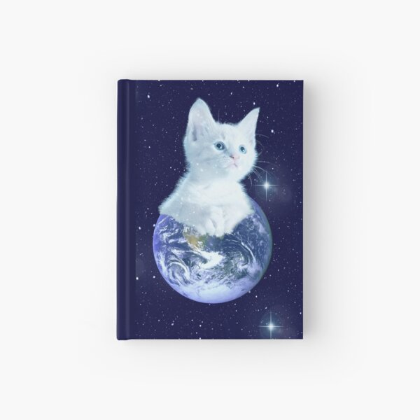 Space Baby Cat auf der Erde Notizbuch
