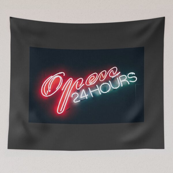 Item preview, Open 24 Hours - Neon Sign designed and sold by Darlirra.