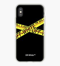 Vinilo o funda para iPhone Línea de policía blanca