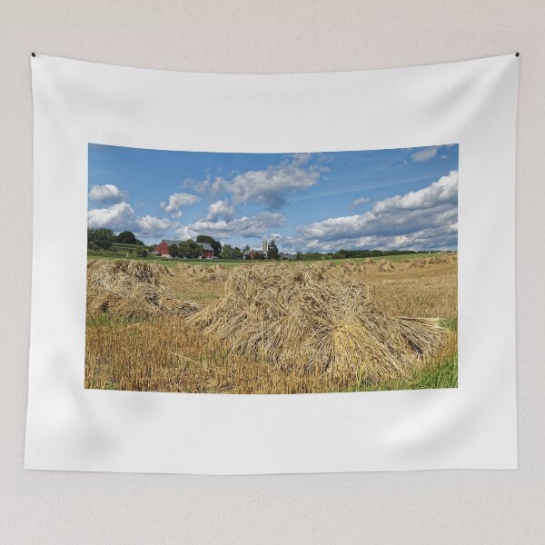 Item preview, Grain Shocks on Amish Farm designed and sold by Delmas Lehman.
