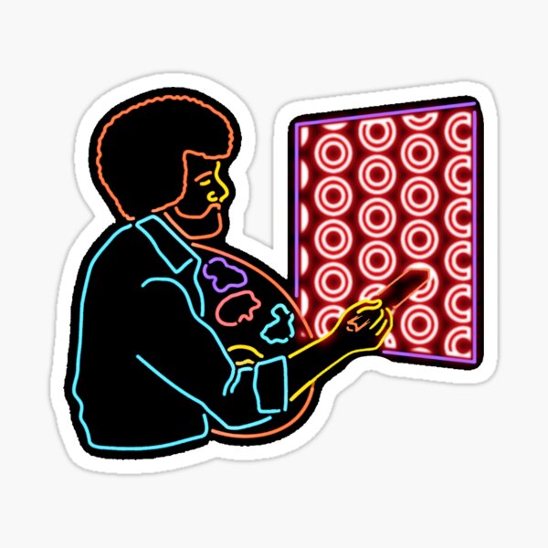 Happy Little Neon Donuts Sticker
