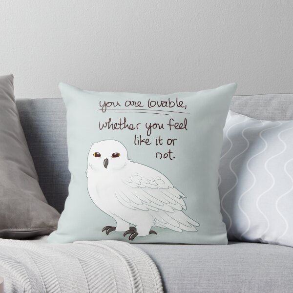 Item preview, "You Are Lovable" Snowy Owl designed and sold by thelatestkate.