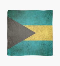 Old and Worn Distressed Vintage Flag of Bahamas Scarf
